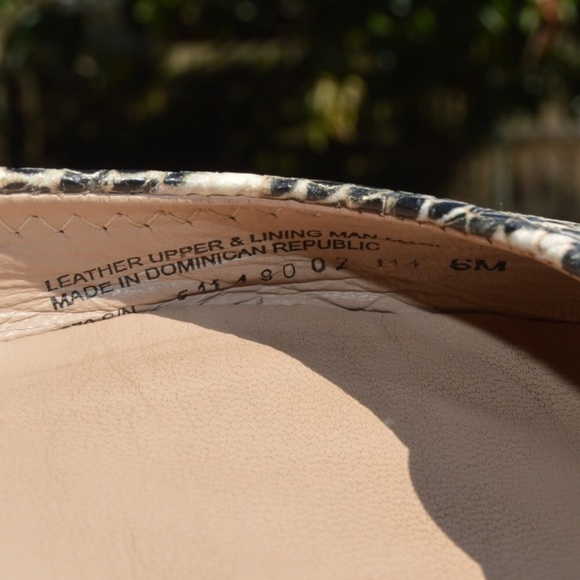 Tory Burch Reva Snake Skin Print Ballerina Flats - Picture 7 of 8